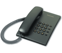 Телефон PANASONIC KX-TS2350RUB, черный, повторный набор, тональный/импульсный режим