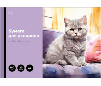 Папка для акварели, 20л., А4 BG "Котенок", 180г/м2, БА20А4_60208, 368574