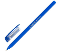 Ручка шариковая масляная STAFF Basic "OBP-320", СИНЯЯ, корпус голубой, узел 0,7 мм, линия письма 0,35 мм, 143023