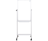 Доска магнитно-маркерная OfficeSpace, 90*60см, двустронняя, поворотная, мобильная, алюминиевый профиль 325507