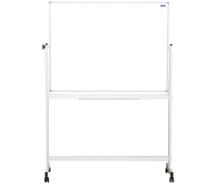 Доска магнитно-маркерная OfficeSpace, 90*120см, двустронняя, поворотная, мобильная, алюминиевый профиль 325506