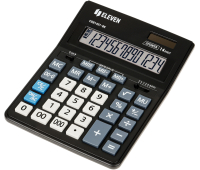 Калькулятор настольный Eleven Business Line CDB1401-BK, 14 разрядов, двойное питание, 155*205*35мм, черный 339193