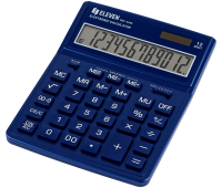 Калькулятор настольный Eleven SDC-444X-NV, 12 разрядов, двойное питание, 155*204*33мм, темно-синий 339204