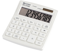 Калькулятор настольный Eleven SDC-810NR-WH, 10 разрядов, двойное питание, 127*105*21мм, белый 339218