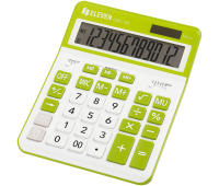 Калькулятор настольный Eleven CDC-120-WH/GN, 12 разрядов, двойное питание, 155*206*38мм, белый/салатовый 365652