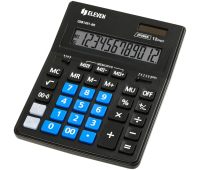 Калькулятор настольный Eleven Business Line CDB1201-BK/BL, 12 разрядов, двойное питание, 155*205*35мм, черный/синий 365632