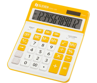Калькулятор настольный Eleven CDC-120-WH/OR, 12 разрядов, двойное питание, 155*206*38мм, белый/оранжевый 365650