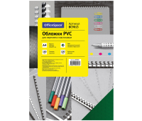 Обложка А4 OfficeSpace "PVC" 180мкм, "Кристалл" прозрачный зеленый пластик, 100л. 233627