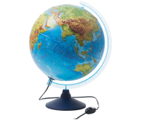 Глобус физико-политический рельефный Globen, 32см, с подсветкой на круглой подставке 281834