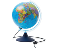 Глобус "День и ночь" с двойной картой - политической и звездного неба Globen, 25см, интерактивный, с подсветкой от сети + очки виртуальной реальности 324356