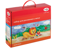 Набор для рисования и лепки Гамма "Мультики", 12 предметов, в подарочной коробке 307549