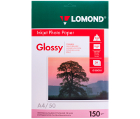 Фотобумага А4 для стр. принтеров Lomond, 150г/м2 (50л) глянцевая односторонняя 104560