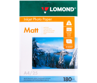 Фотобумага А4 для стр. принтеров Lomond, 180г/м2 (25л) матовая односторонняя 078291