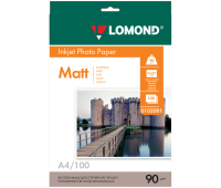 Фотобумага А4 для стр. принтеров Lomond, 90г/м2 (100л) матовая односторонняя 027852