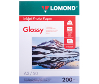 Фотобумага А3 для стр. принтеров Lomond, 200г/м2 (50л) глянцевая односторонняя 071149