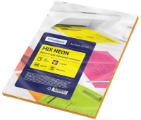 Бумага цветная OfficeSpace neon mix А4, 80г/м2, 100л. (5 цветов) 245192