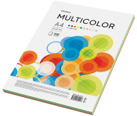 Бумага цветная OfficeSpace "Multicolor", А4, 80г/м2, 100л., (10 цветов) 372017