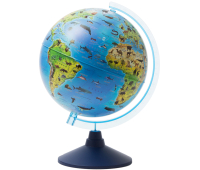 Глобус зоогеографический Globen, 25см, на круглой подставке 289746