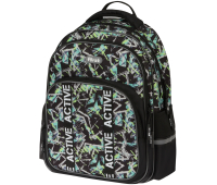 Рюкзак Först F-COMFY "Abstract" 38*29*15см, 2 отделения, 3 кармана, эргономичная спинка 351781