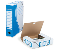 Накопитель документов, Папка с резинкой BRAUBERG, 75 мм, синий, до 700л., 121810