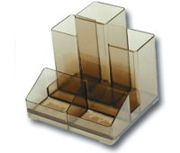 Подставка для пишущих принадлежностей 5 отделений тонированная BRAUBERG CONTRACT 5 (230994)