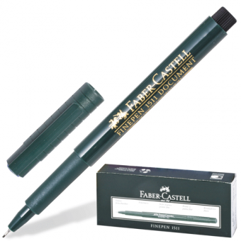 Ручка капиллярная FABER-CASTELL 0,4мм черная FC151199, 140995