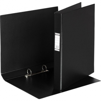 Папка на 2 кольцах, корешок 35 мм черная, картон с ПВХ BANTEX 1300-10, 8323