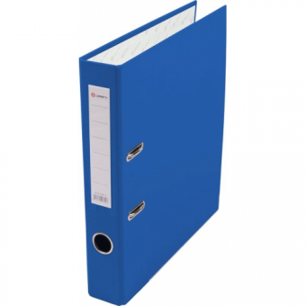 Папка-регистратор 50 мм с арочным механизмом, обложка ПВХ, синяя LAMARK  AF0601-BL1
