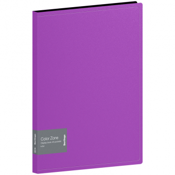 Папка с 40 вкладышами Berlingo "Color Zone", 21мм, 1000мкм, фиолетовая 318190
