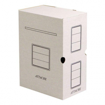 Короб архивный 100мм белый, картон ATTACHE/20, 131304/809772