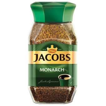 Кофе растворимый JACOBS MONARCH 190 г, сублимированный, в стеклянной банке (620104)/133208