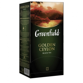 Чай GREENFIELD "Golden Ceylon", черный, 25 пакетиков в конвертах по 2 г (620009)