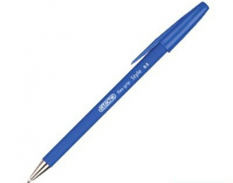 Ручка шариковая синяя прорезиненый корпус ATTACHE STYLE 148055