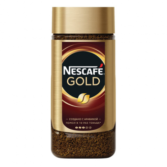 Кофе растворимый NESCAFE "Gold" 190 г, сублимированный, стеклянная банка (620013)/266710/946427
