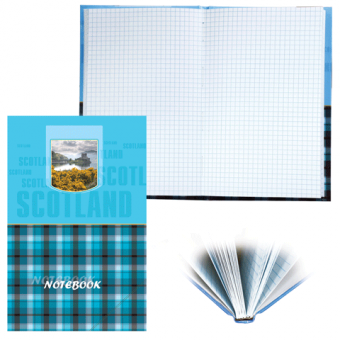 Блокнот Notebook BRAUBERG, A5, 135*206мм, "Шотландка", тв. лам. обложка, 96л., 123248