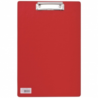 Доска-планшет BRAUBERG "Comfort" с верхним прижимом А4, 23*35см, картон/ПВХ, красная, 222658