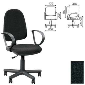 Кресло офисное "Jupiter GTP" C-11 ткань, черное (530559)