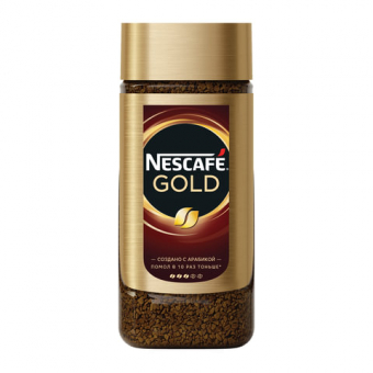 Кофе растворимый NESCAFE "Gold" 95 г, сублимированный, стеклянная банка 620020