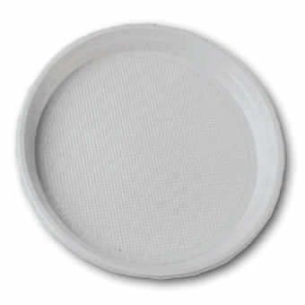 Одноразовые тарелки. d=167/165 мм, 100 штук, белые