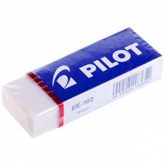 Ластик виниловый белый 61*22*12 мм в картонном держателе PILOT ЕЕ-102-20 TPK 78179/028665