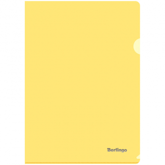 Папка-уголок Berlingo, А4, 180мкм, прозрачная желтая 04105 130548
