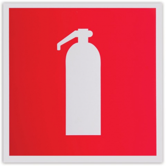 Знак пожарной безопасности "Огнетушитель", 200х200 мм, самоклейка, фотолюминесцентный, F 04, 610579