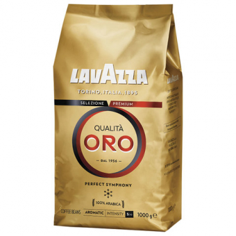 Кофе в зернах LAVAZZA "Oro", натуральный, арабика 100%, 1000г, вакуумная упаковка, 2056 (620171)/149373