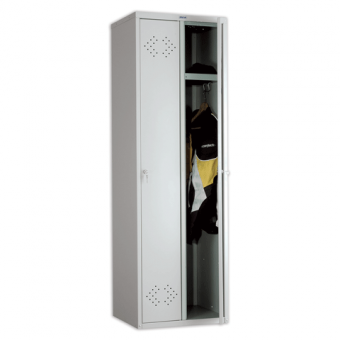 Шкаф  для одежды ПРАКТИК "LS-21", 2 отделения, (в1830*ш575*г500мм;33кг), разборный, металл 290472