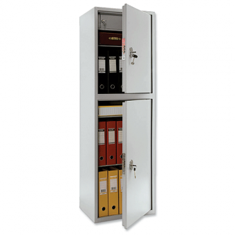 Шкаф металлический для документов ПРАКТИК "SL-150/2Т" (в1490*ш460*г340мм;42кг), 2 отделения, сварной 290351/261356