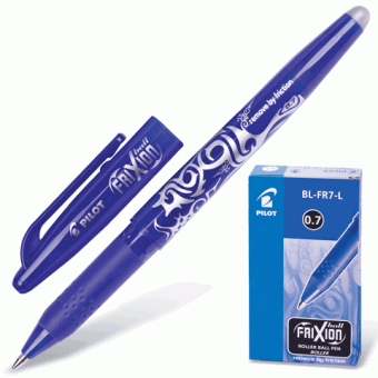 Ручка Пиши-стирай гелевая, толщина письма 0,35мм, синяя PILOT BL-FR-7 "Frixion", 141455
