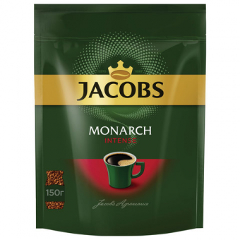 Кофе растворимый JACOBS MONARCH "Intense", сублимированный, 150 г, мягкая упаковка, 37804. 620239