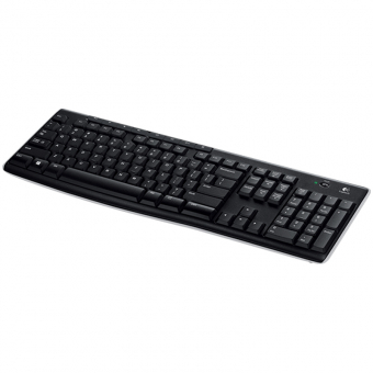 Клавиатура беспроводная LOGITECH K270,USB,мультимедийная,8 доп.кнопок,черная,(920-003757) 318997