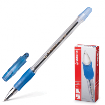 Ручка шариковая STABILO "Bille", корпус прозрачный, толщ.письма 0,3мм, 508/41, синяя, 141572