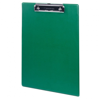 Доска-планшет BRAUBERG "NUMBER ONE A-4" с верхним прижимом, 22,8*31,8см, картон/ПВХ, зеленая, 232222